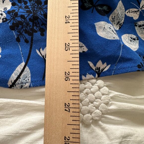 Hilary Radley Womens Blue Dark Floral Sleeveless Blouse XXL Beachy Tropical - Picture 8 of 9